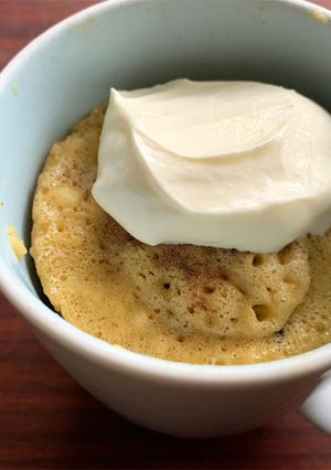 A picture of Apple Mug Cake.