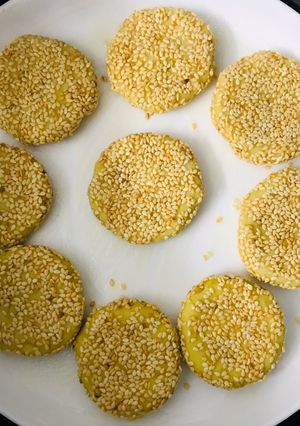 Hình của món Bánh khoai lang nướng.