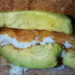 A picture of Egg avocado sandwich.