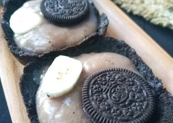 Pie Oreo Vla Coklat Pisang