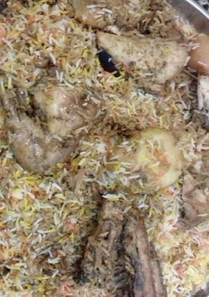 صورة لوصفة كبسة الدجاج العدني