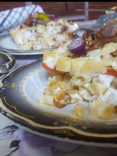 صورة لوصفة معكرونه بالجبن الكريمي