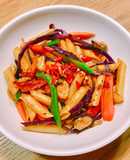 Nui Trộn Thịt Vẹm & Rau Củ Sốt Tương Xào