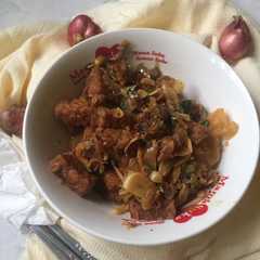Terong Goreng Tepung Siram Tumis Tempe Teri-レシピのメイン写真