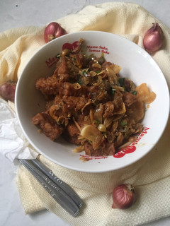 Foto resep Terong Goreng Tepung Siram Tumis Tempe Teri