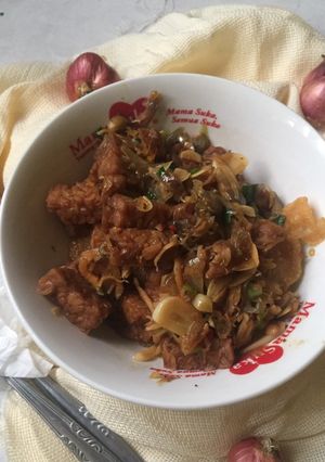 Foto resep Terong Goreng Tepung Siram Tumis Tempe Teri