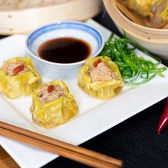 A picture of Cantonese Siumai (Steamed spork, Mushroom & Shrimp Dim Sum).