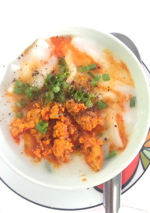 Hình của món Bánh canh mặn nước cốt dừa.