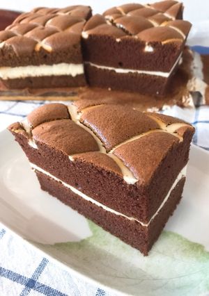 รูปของ เค้กช็อคโกแลตไส้ครีมชีส(Black Beauty Chiffon Cake)