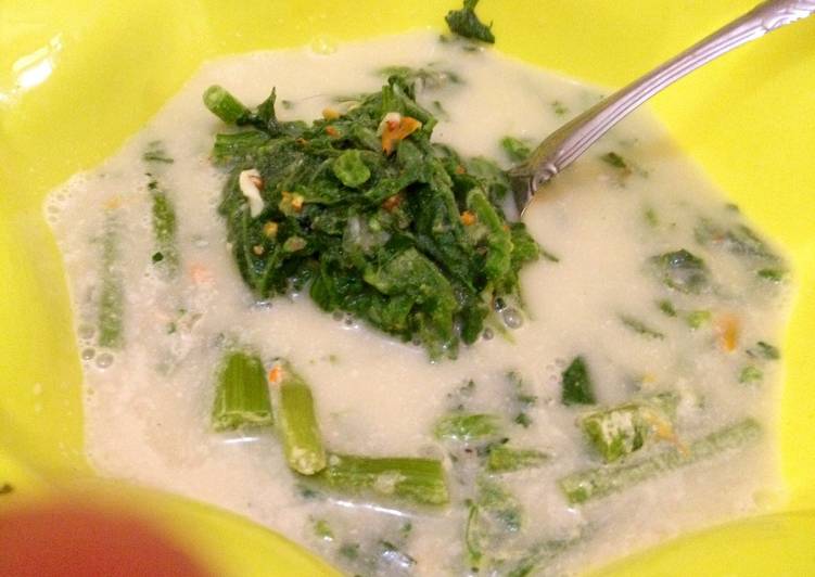 Langkah Mudah untuk memasak Bobor daun labu siam yang Menggugah Selera