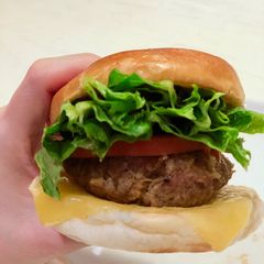 A picture of Hambagu (Japanese Hamburger steak).