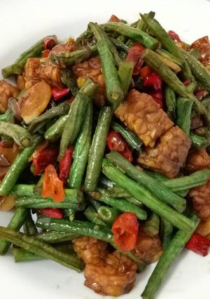 Foto resep Tumis tempe kacang panjang