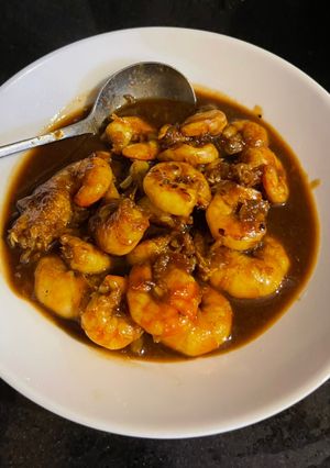 Hình của món Tôm rang me.