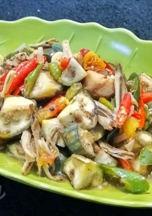 Foto resep Tumis teri terong cabe