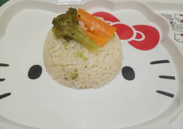 Nasi tim brokoli wortel