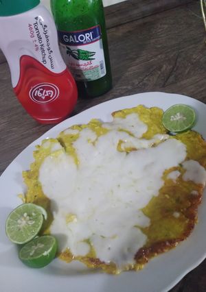 عکسی از دستور کوکوی مرغ و پنیر