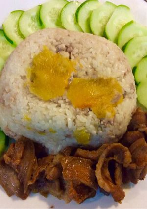 Hình của món Cơm nếp, bí, khoai.