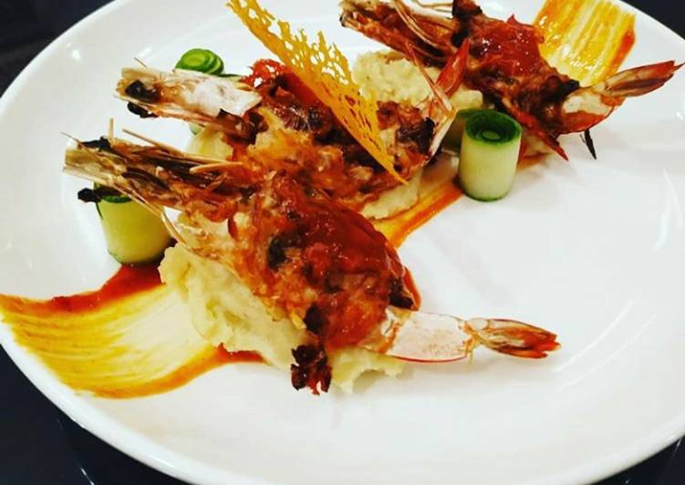 Resep masakan Udang bakar saus eropa | Cara Membuat Udang bakar saus eropa Yang Lezat