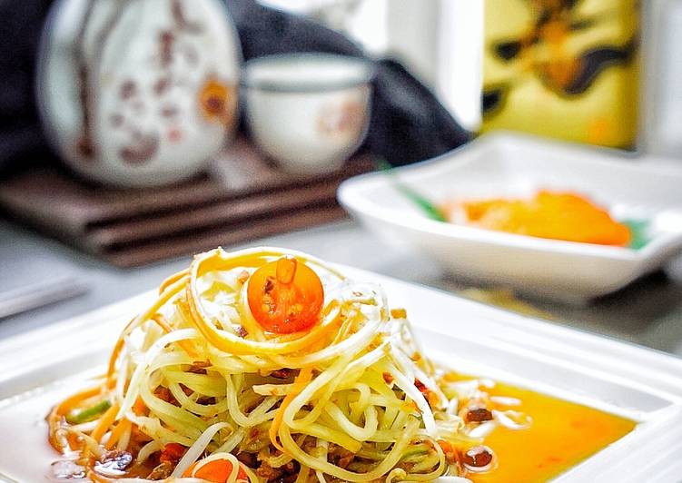 Bahan memasak #37.SOM TUM (Thai green papaya salad)🥗 yang Sempurna