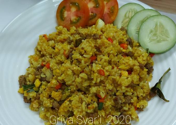 Resep Nasi Goreng Kuning Daging Giling Anti Gagal