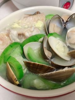 極緻美味絲瓜蛤蜊麵線 的食譜成品照片
