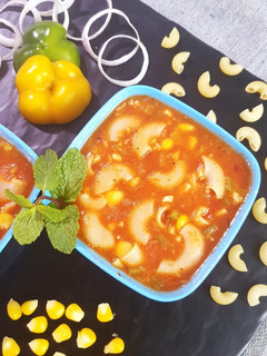 ટોમેટો મેક્રોની સુપ (Tomato Macaroni soup recipe in Gujarati) રેસીપી મુખ્ય ફોટો