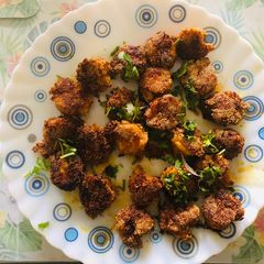 A picture of Prawns Fried on skillet classic rava tawa fry.