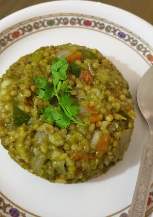 A picture of Jawar mint khichadi. (Sorghum).