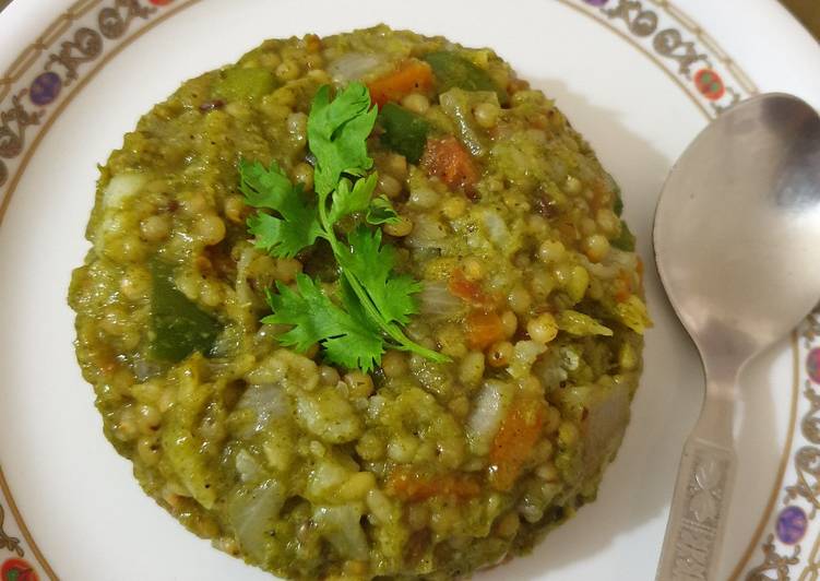 Recipe of Any-night-of-the-week Jawar mint khichadi. (Sorghum)