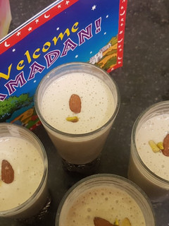 A picture of Date and banana milk shake.
