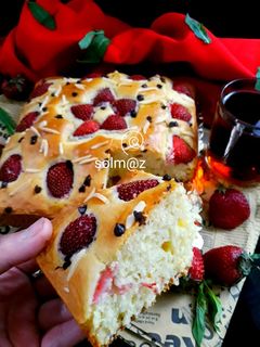 عکسی از دستور کیک توت فرنگی solm@z