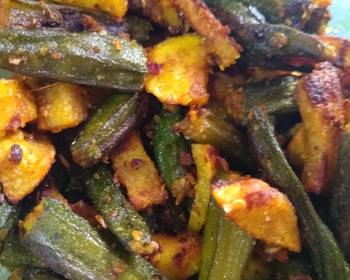 Ready to Serve Kurkure Bhindi and Aloo Crunchy Ladys finger and Potatoes Practical Delicious