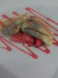 Crepe Nutella with a Strawberry Compote