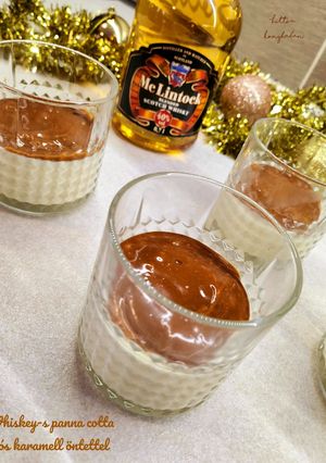 Whiskey-s panna cotta sós "karamell" öntettel 🥃🍮 - cukormentes recept fotója