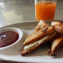 Cheese (paneer)and onion sandwich A picture of Cheese (paneer)and onion sandwich.