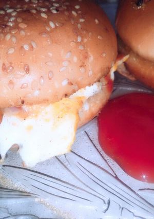 A picture of Vegetable cheese burger.