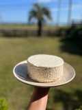 Postre helado de duraznos