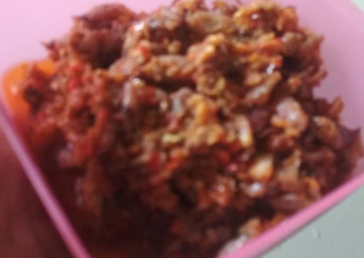 Sambal baby cumi jeruk purut