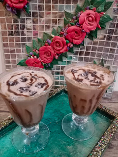 A picture of Milo oreo iced shake.
