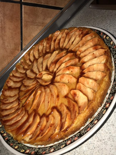 Una foto de Tarta de manzana jugosa🍎
