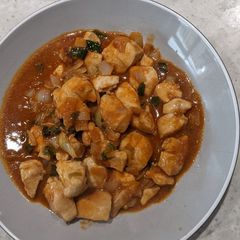 A picture of Devilled chicken (mustard, tomato sauce).