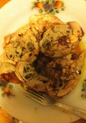 Une photo de Rôti de dinde farci truffe et morilles