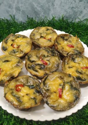 Foto resep Caramelized Onion & Spinach Frittata