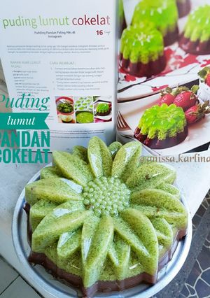 Foto resep Puding Lumut Pandan Coklat