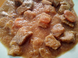 Ternera estofada con champiñones