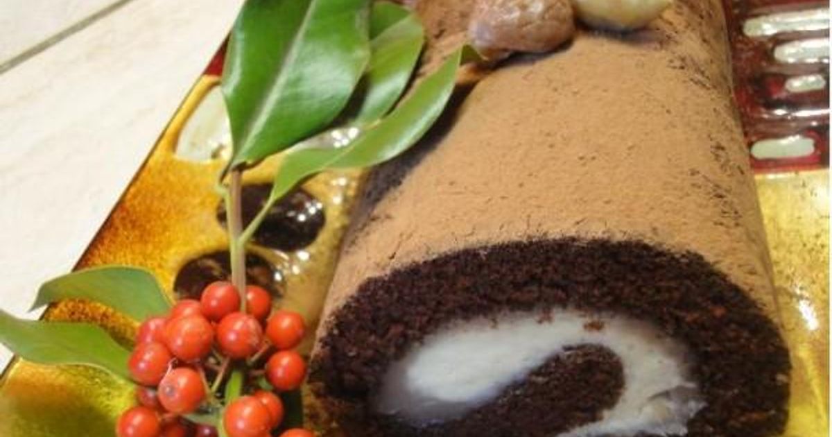 Chestnut And Whipped Cream Log Recipe By Giorgia