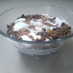 Nutty Chocolate brownie Trifle recipe A picture of Nutty Chocolate brownie Trifle recipe.