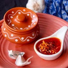 A picture of Garlic oil /chutney /spread.