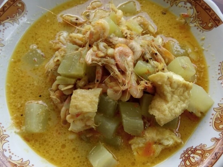 Easy Steps Prepare Recipes Sayur Lodeh Udang Labu Siam the So Delicious Tasty.