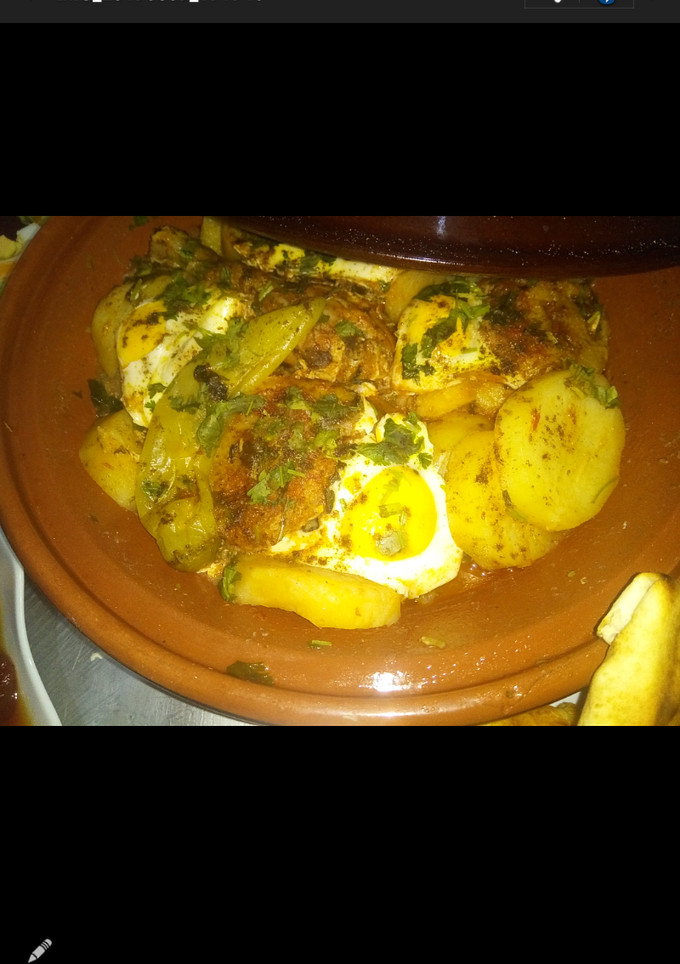 صورة لوصفة طاجين الدجاج والبطاطا🍗🍪